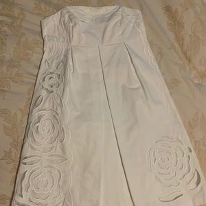 White strapless dress